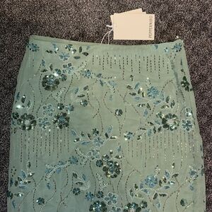 NWT Peppermayo Mint Corinna Low Rise Sequin Maxi Skirt Size: 0.